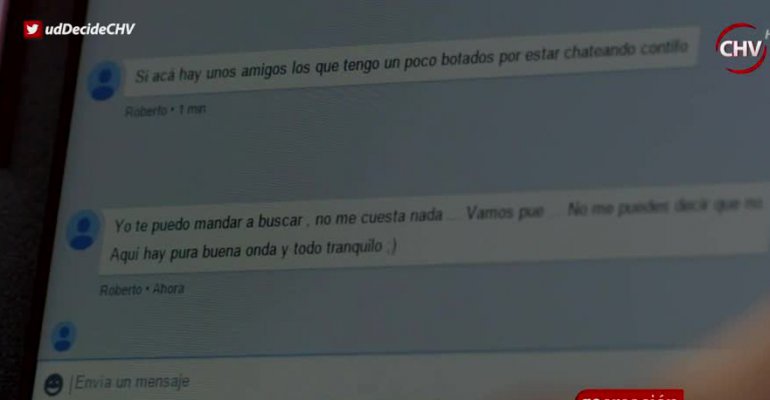 Inocente chateo de una adolescente con desconocido