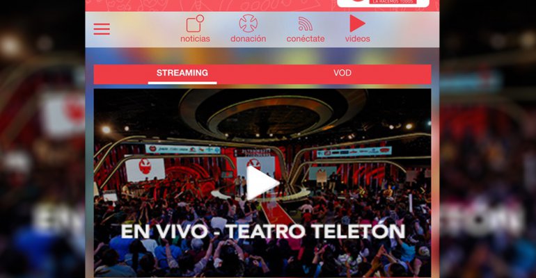 Aplicación de Teletón 2015 permitirá ver la transmisión en vivo y en directo