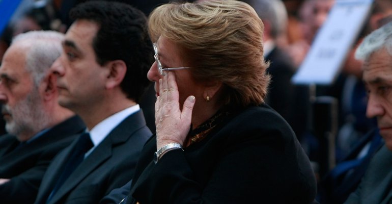 Presidenta Bachelet se emocionó en funeral de PDI asesinado por delincuentes