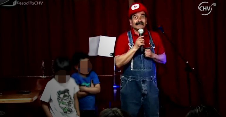 Esta fue la intervención de Súper Mario en restaurant Pan y Teatro