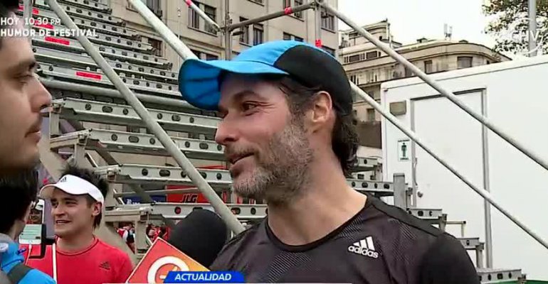 Famosos también corrieron en Maratón de Santiago