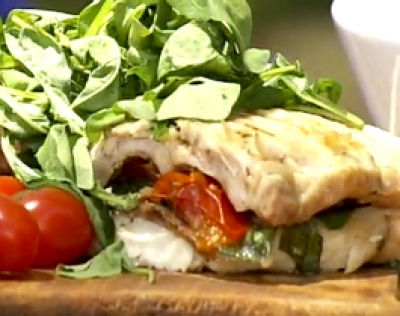 Congrio relleno a la parrilla