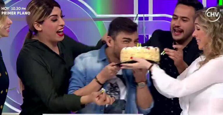 SQP celebró el cumpleaños a Andrés Caniulef con tortazo