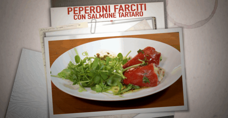 Peperoni Farciti con Salmone Tártaro por Berta Lasala