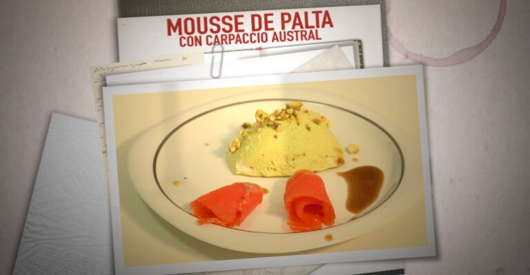 Mousse de palta con carpaccio austral de Evelyn Matthei