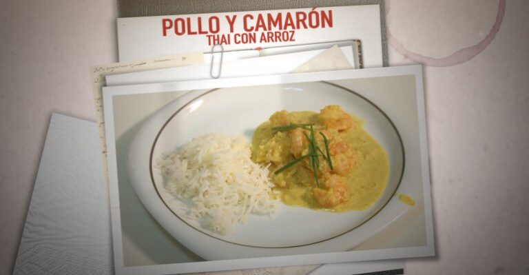 Pollo y camarón Thai de Evelyn Matthei