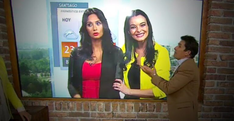 Pamela Díaz se tomó el estudio del tiempo en Chilevisión