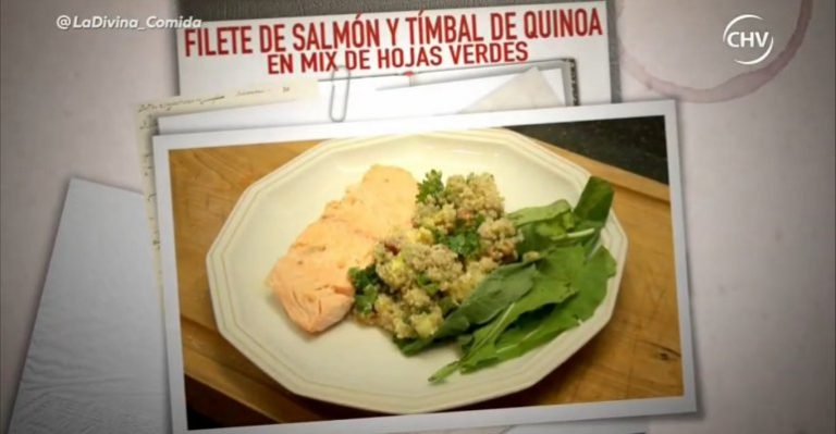Macarena Venegas se robó la noche con Filete de salmón con timbal de quínoa en mix de hojas verdes