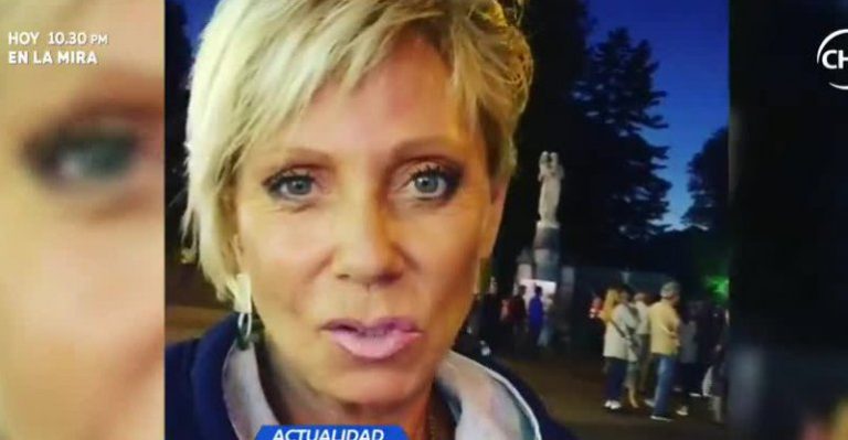 Raquel Argandoña pagó manda a la virgen en Francia