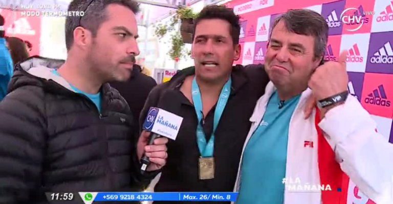 Rafa Araneda y el inspector Vallejo fueron a maratón de Viña