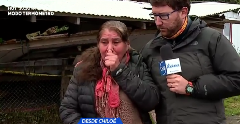 Mujer perdió su casa por terremoto en el sur de Chile