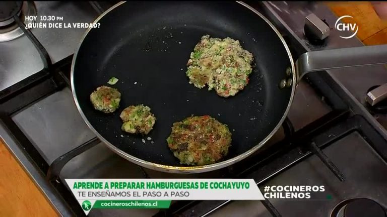 Aprende a preparar hamburguesas de cochayuyo