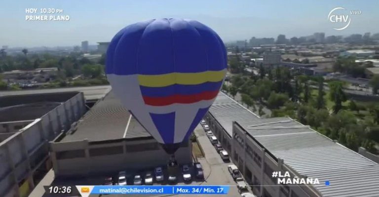 Rafael Araneda desafió su vértigo al elevarse en globo