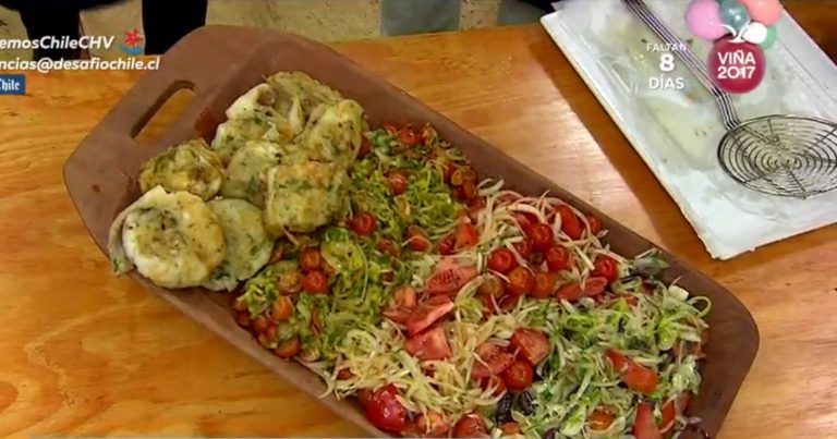 Carlo deslumbró con un congrio frito con ensalada chilena - Parte 2