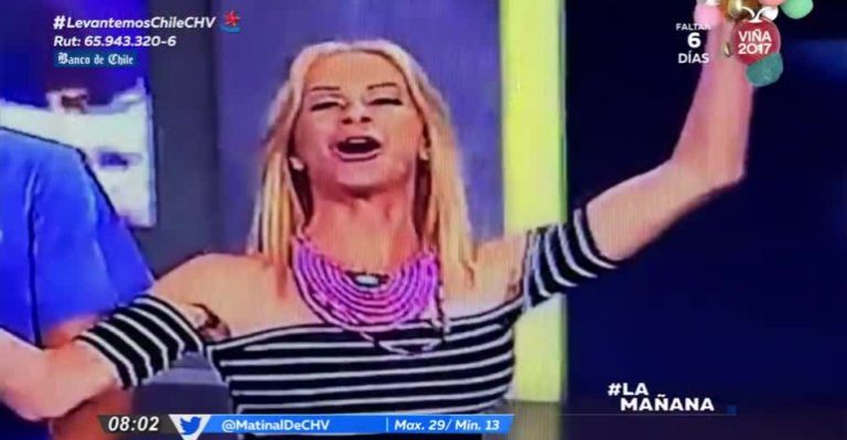 Cámaras registraron caída del diente de animadora en TV