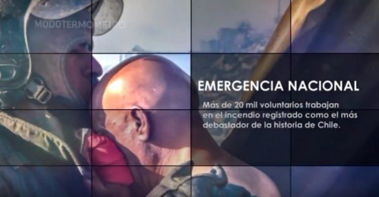 Homenaje a mártires caídos combatiendo incendios en Chile