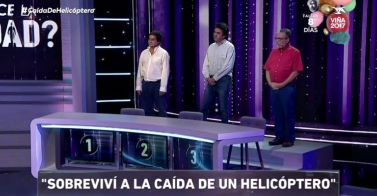 Sobrevivió a la caída de un helicóptero