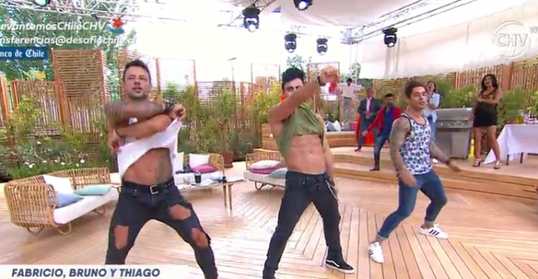 Thiago, Fabricio y Bruno sorprendieron a Carola de Moras