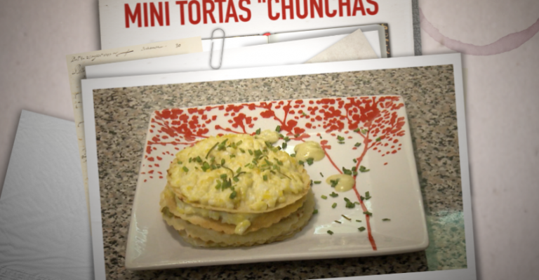 Las mini tortas chunchas que Diego Rivarola preparó de entrada