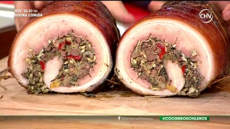 Arrollado de chancho crocante al horno con acordeón de papas - Parte 3