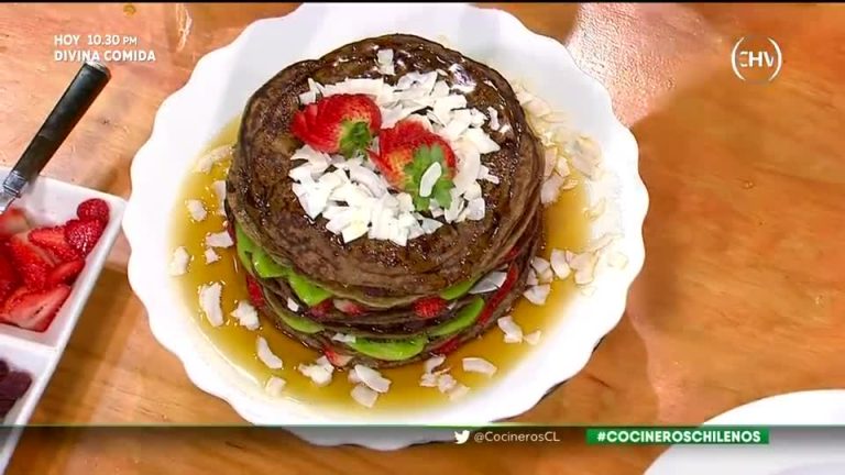 Torta de panqueques de linaza