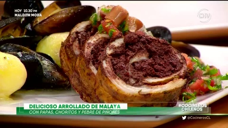 Malaya de chancho rellena de prietas para un rico almuerzo - Parte 1