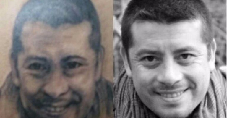 Mujer se tatuó rostro de Leandro Martínez