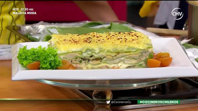 Exquisita Lasaña Marina preparó Axel en Cocineros Chilenos - Parte 1
