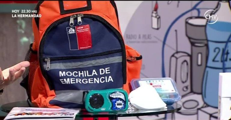 Subdirector de gestión de riesgos de ONEMI informó sobre el kit de emergencias