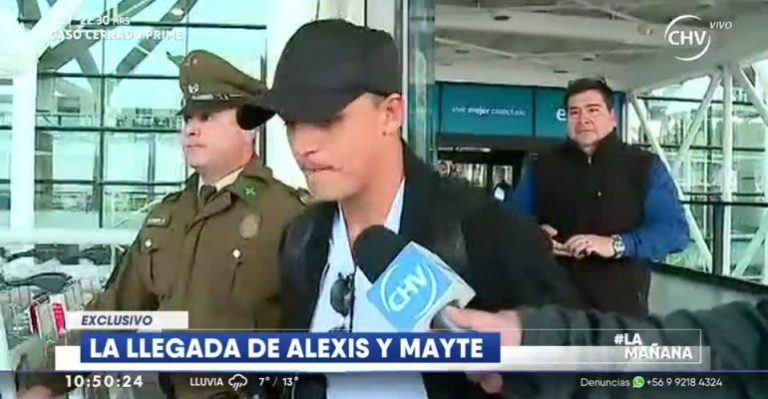 Imágenes exclusivas de la llegada de Alexis y Mayte a Chile