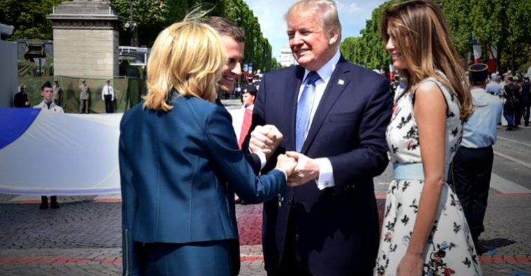 Donald Trump piropeó a primera dama francesa