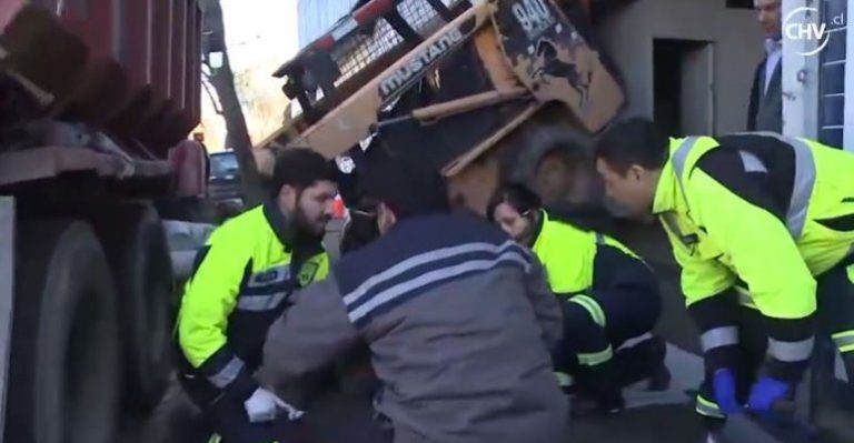 Pala de grúa provocó fractura expuesta en pie de trabajador