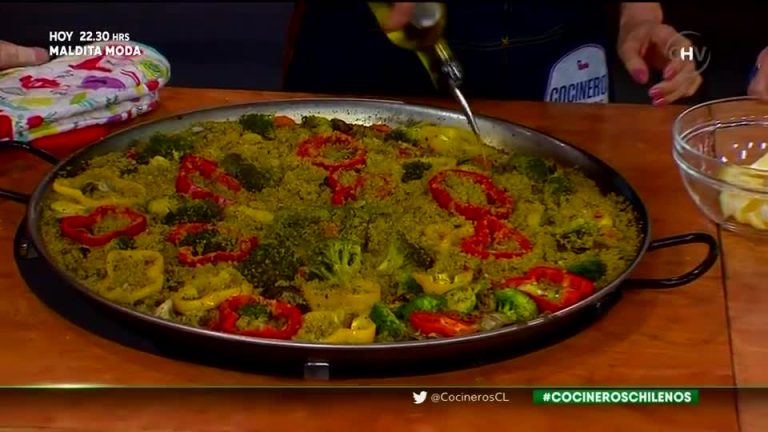 Una rica y saludable Paella de quínoa fue la receta de Elvira Cristi - Parte 2