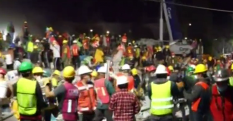 Continúa el rescate de niña en México