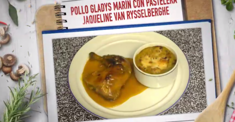 Pollo Gladys Marín con pastelera Jaqueline Van Rysselberghe