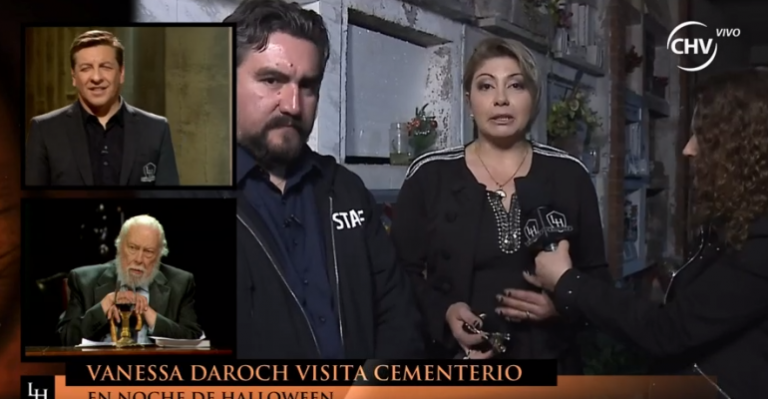 Vanessa Daroch estuvo en el Cementerio General en la noche de Halloween