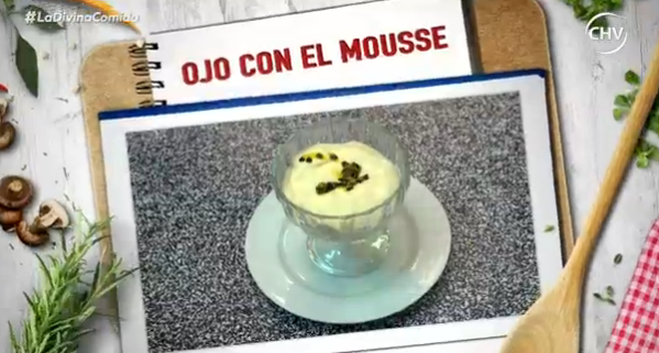 Un mousse con maracuyá fue el postre de Pablo Mackenna