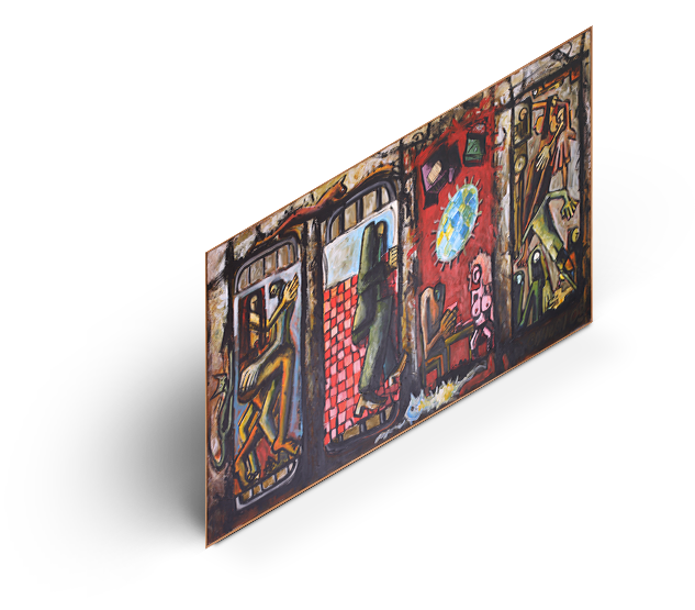 Un libro plasmado en un cuadro