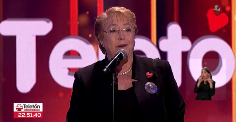 Michelle Bachelet y su último discurso como presidenta en Teletón