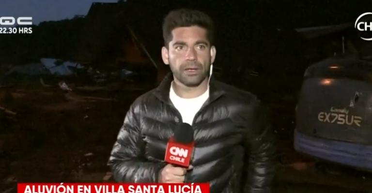 Habló periodista que tuvo que arrancar tras aviso de aluvión