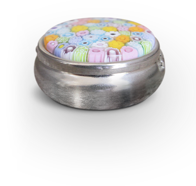 Caja circular de colores