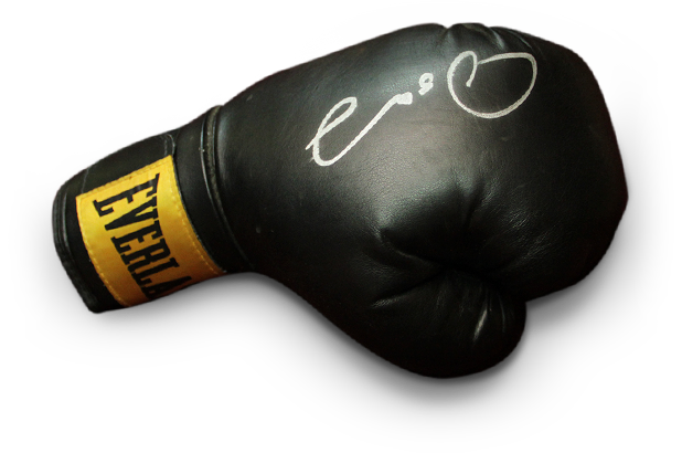 El guante de boxeo