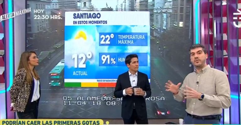 Conoce a qué hora podría llover en la Región Metropolitana