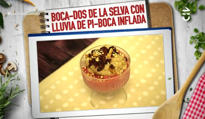 Boca-dos de la selva con lluvia de pi-boca inflada por Mónica Aguirre