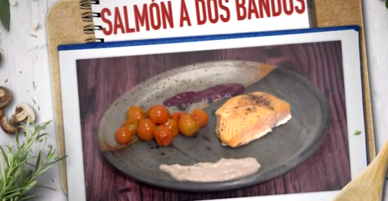 Salmón a dos bandos es el plato principal de Roberto Van Cauwelaert