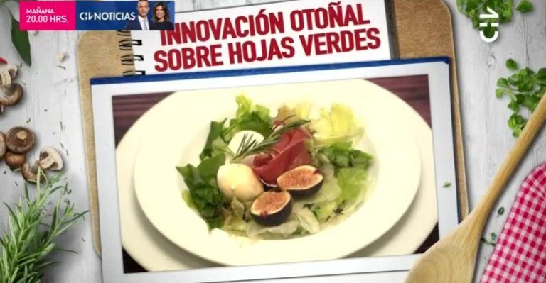 Innovación otoñal sobre hojas verdes de María Elena Dressel