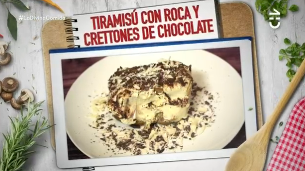 Tiramisú con roca y crettones de chocolate por Vale Ortega