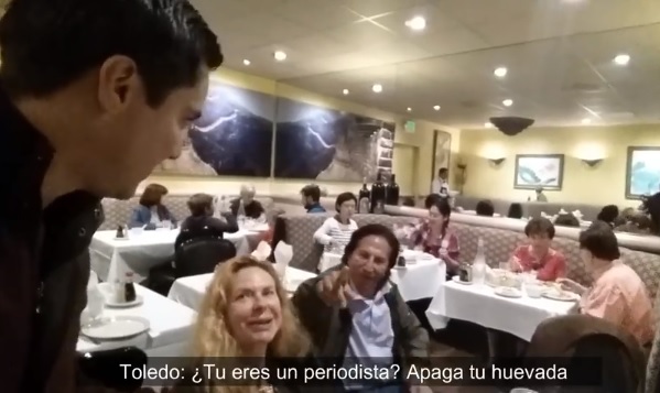 El video del chileno que increpa a Alejandro Toledo, ex presidente peruano