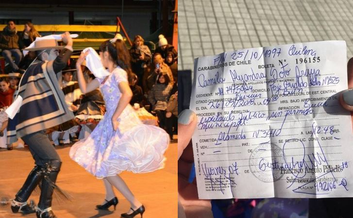 “Espectáculo público sin permiso”: Jóvenes fueron multados por carabineros por bailar cueca en Estación Central