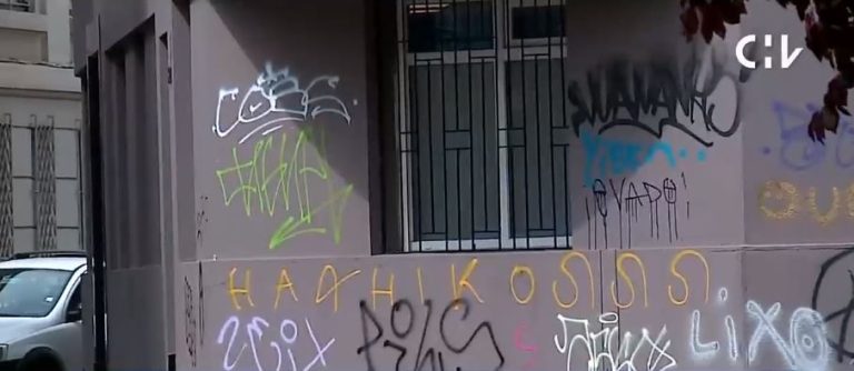 Vecinos de Barrio Lastarria están cansados: Presentaron querella por rayados y robo de 4 araucarias